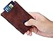 SimpacX RFID Blocking Bifold Slim Genuine Leather Thin Minimalist Front Pocket Wallets for Men Money Clip Full Grain Leather