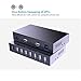 Mailiya USB Switch Selector, KVM Switch 2 Computers Sharing 7 USB Devices USB 2.0 Peripheral Switcher Box Hub for PC Printer Mouse Keyboard with One-Button Swapping and 2 Pack USB A to A Cable(Grey)