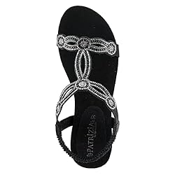 PATRIZIA Women's Shining Ankle Strap Sandal Black