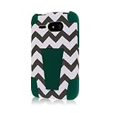 MPERO IMPACT X Series Kickstand Case for Kyocera Event C5133 - Teal Chevron