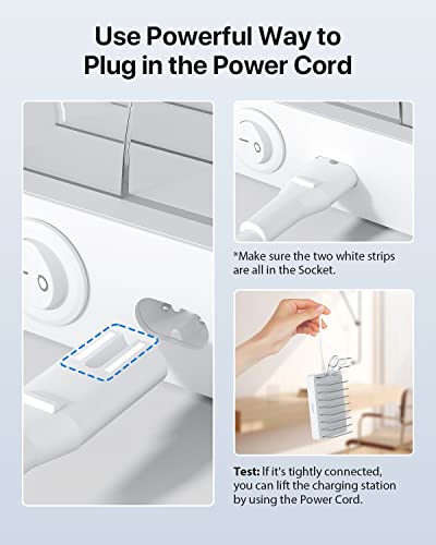 SooPii 8-Port USB-C Charging Station for Multiple Devices, with 1 PD 20W Port Supports Fast Charging, 8pcs Mixed Charging Cables and 1pcs Upgraded Holder for lWatch Charger & Air-Pods, White