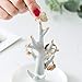 WANYA Ceramic Ring Holder Jewelry Decor Organizer, Tree Dish, White&Gold