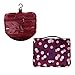 Tancendes Waterproof Travel Bag Makeup bag Cosmetic Bag Travel Kit Organizer Bathroom Storage Cosmetic Bag Carry Case Toiletry Bag Multifunctional Pouch Hanging toiletry bag Polka Dot Red