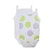 Feathers Baby Girls Polkadot Print 100% Cotton Super Soft Camisole Onesies 2-Pack