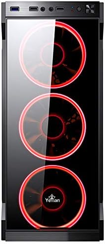 Yeyian Gaming pc case Kalt 1100 Micro ATX mid-Tower, spcc/abs Chassis, 1 led Fan Included, Black (ynh-k1100)