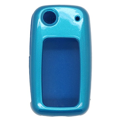 BROVACS Paint Metallic Colour Shell Cover ABS Hard Case Holder Compatible with VOLKSWAGEN PASSAT SKODA SEAT Flip Remote Key Fob SV0801 Blue