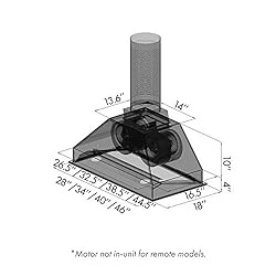 Z Line 698-RS-28 900 CFM Range Hood Insert with