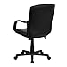 Flash Furniture Rider Mid-Back Black LeatherSoft Swivel Task Office Chair with Arms