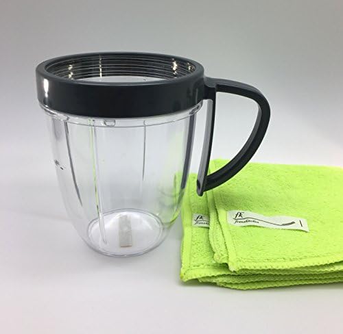 NutriBullet Cup 18 Ounce and Handled Lip Ring, With 2 Softest Micro Fiber Cloth by FranzKitchen