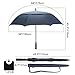 G4Free 68 Inch Automatic Open Golf Umbrella Double Canopy Extra Large Oversize Windproof Waterproof Stick Umbrellas(Navy Blue)