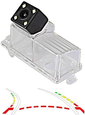 Vehicle Backup Camera with Dynamic Trajectory Moving Guide Line for Nissan Fairlady Z 350Z Z33 370Z Z34 Livina Versa Tiida Sentra Cube GT-R Leaf Patrol Y61 INFINITI G35 G37, Car Rear View Camera