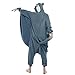 NEWCOSPLAY Unisex Adult Grey Flying Squirrel Pajamas Plush One Piece Costume Family Cosplay Onesie Homewear(Medium, Grey Flying Squirrel)