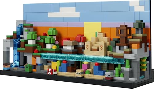 LEGO Minecraft Mini-Biome - DIY Deko Set - 3D Puzzle mit 5 Mikrofiguren - Kreatives Spielset zum Bauen und Sammeln - Gamer Geschenk für Jungen, Mädchen und Teenager ab 12 Jahren - 21589 9