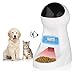 amzdeal Automatic Cat Feeder Pet Feeder Cat Food Dispenser 4 Meals A Day with Timer Programmable Portion Control Voice Recorder 3L Capacity for Cats and Dogs