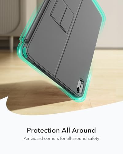 ESR for iPad (A16) 11th/10th Gen Flex Keyboard Case, Ultra-Light Magnetic Detachable Keyboard for iPad 10.9" with Writing/Viewing Modes, Larger Precision Trackpad, Dark Gray