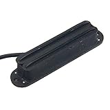 Kmise Electric Guitar Dual Hot Rail Humbucker Pickup Double Coil Blade For Fender Strat Guitar Parts Replacement (Black)