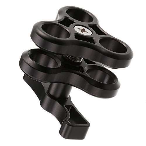Run Shuangyu 3 Hole Ball Clamp Mount for Underwater Diving Housing Video Sport GoPro Camera Arm Tray Light - Thumbnail 2