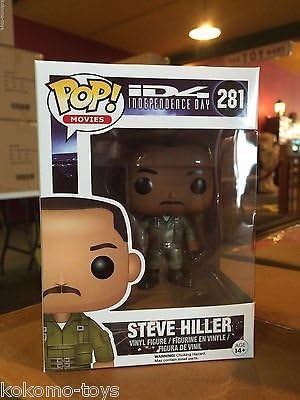 2016 Funko POP! Movies Independence Day STEVE HILLER #281 Vinyl Figure MIB