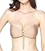 Gorgeous Pixels Women's Strapless Bra Self Adhesive Silicone Push Up with Drawstring(Cup Size A, Colour Beige)