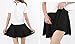 Afibi Girls Casual Mini Stretch Waist Flared Plain Pleated Skater Skirt (Small, Black)