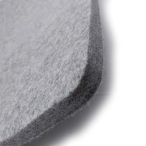 Wool Ironing Mat-Pad Made with 100% New Zealand Wool Pressing Pad Great for Traveling and Quilting Holds Heat When Pressing to Provide Professional Results Ironing Board Cover (Gray, 12X18) - Thumbnail 2
