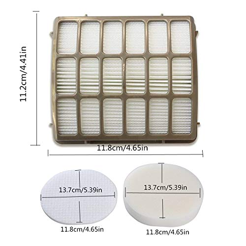 CuLety 3 Foam Filters + HEPA Replacement Vacuum Filter for Shark Navigator Professional Upright Vacuum NV70, NV80, NVC80C, UV420 Shark Rotator Professional XL Capacity NV90 Fit Parts XFF80 XHF80