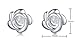 925 Sterling Silver Stud Earrings, BoRuo Flower Earrings