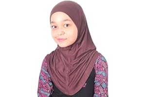 MULANLEGEND Silk Story Handmade Nur Girls Kids 1 piece Amira Practical Hijab Headscarf Instant Scarf Cotton Jersey Comfort Headwear