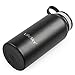 LifeSky 32oz Sports Water Bottle - Stainless Steel Double-Wall Vacuum Insulation - Wide Mouth, Leak Proof, Keep Hot or Cold More Than 12 Hours, 950ml, Black
