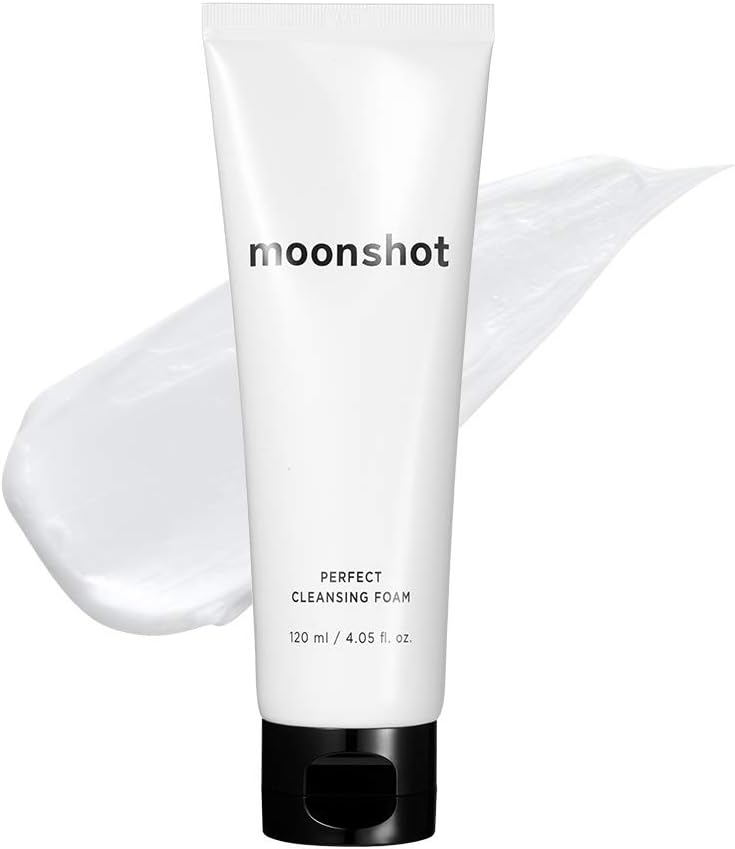 [moonshot] Perfect Cleansing Foam 120ml - Deep Makeup Foaming Cleansr, Creamy Texture Micro Bubble Gentle Facial Foam Cleanser, Panthenol, Hyaluronic Acid, PHA Skin Exfoliating & Moisturizing Effect