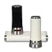 IGGEL Home Salt and Pepper Shaker Set - MAGNETIC Open Close Mechanism, Easy Flow of Herbs, Adjustable Pour Holes, Mess Free, Modern Design (Black, White)