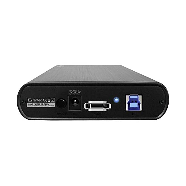 FANTEC DB-ALU3e Externes Festplattengehäuse (für den Einbau einer 8,89 cm (3,5 Zoll) SATA Festplatte, USB 3.0 Anschluss…
