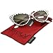 zeroUV - Polka Dot Cat Eye Womens Mod Fashion Super Cat Sunglasses (White-Black/Smoke Gradient)