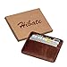 Hibate Men's Leather Credit Card Holder Wallet Case Mens Front Pocket Sleeve - Brown