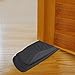 Rubber Door Stopper - Multi Surface Door Stop Wedge with Heavy Duty Design - Flexible and Non Scratching Door Holder (4 Pack, Black)