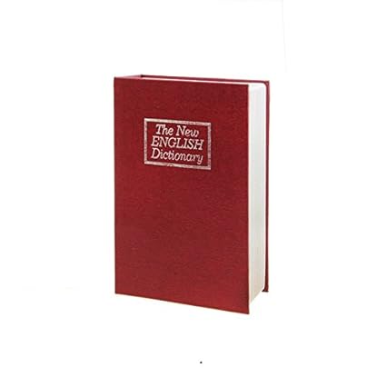 PACKNBUY Book Safe Key Locker Jewellery Money Cash Box Red