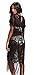 Costyleen Summer Womens Beach Wear Cover up Swimwear Bikini Lace Floral Long Maxi Beach Dress Black S(fits XS-S)