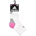 adidas Women's Superlite Speed Mesh Quarter Sock (2-Pair), White/Mono Pink - Pink Glow Marl/Light Onix/Mono Pin, Medium, (Shoe Size 5-10)