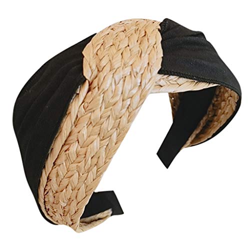 Women's Headbands, Boho Fabric Flower Printing Twisted Criss Cross Elastic Headwear Accessories Headband