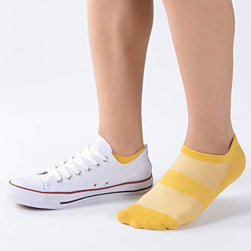 9 Pairs Cotton Low Cut Athletic Socks for Women,No Show Running White Socks for Women Ladies - Thumbnail 5