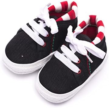 Infano Laces Style Backside Stripes Print Baby Shoes New (6-12 Months,1 Pair)