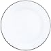 Enamelware Dinner Plate, 10.25 inch, Vintage White/Grey (Single)
