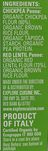 Explore Cuisine Organic Gluten Free Pasta Duo - Chickpea Penne & Red Lentil Penne