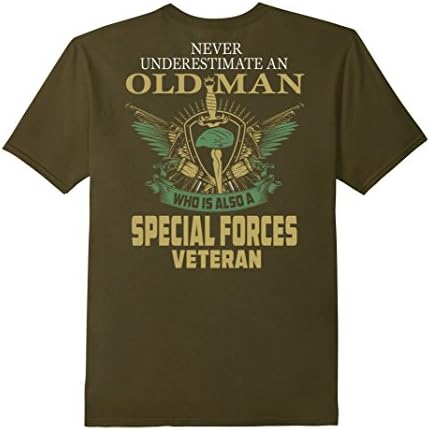Men's Special Forces Clothing: Special Forces Veteran T-shirt Large Olive
