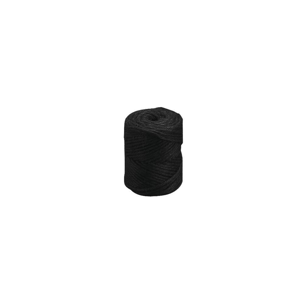 Rayher 4200301 Jute Twine 3Ply, Jute String for Craft, Floristry and Decorations, Diameter 3.5 mm, Length 280 m, black