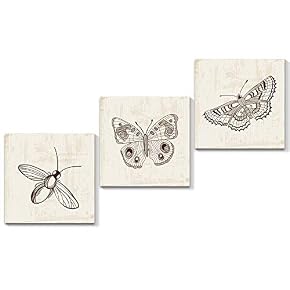 wall26 3 Panel Canvas Wall Art Beautiful Butterfly...