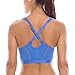 SYROKAN Women's High Impact Front Closure Racerback Full Support Wirefree Sports Bra Blue 38E