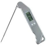ThermoStick Digital Folding BBQ Meat Thermometer - Silver