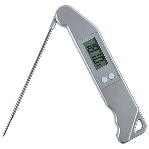 ThermoStick Digital Folding BBQ Meat Thermometer - Silver