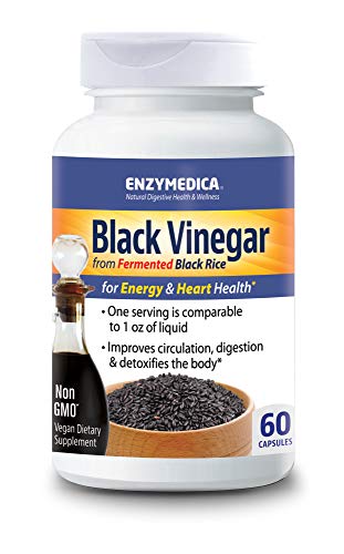 Enzymedica - Black Vinegar from Fermented Black Rice, Natural Weight Loss Support + Energy and Heart Health, Vegan, Gluten Free, Non-GMO, 60 capsules (30 servings) Enzymedica - Black Vinegar from Fermented Black Rice, Natural Weight Loss Support + Energy and Heart Health, Vegan, Gluten Free, Non-GMO, 60 capsules (30 servings)